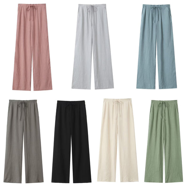 Fashion Casual Textured Straight Pants