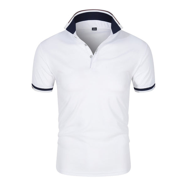 Men's POLO Shirt Short Sleeve T-Shirt Lapel Solid Color