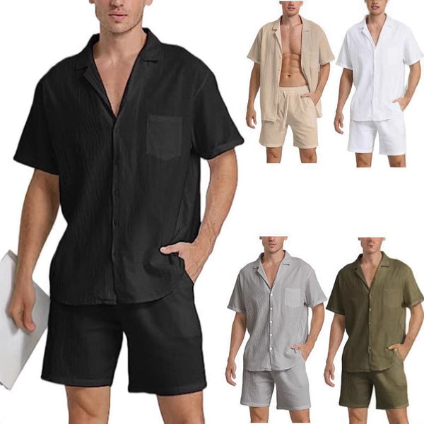 Men's Summer Sports Short-sleeved Shorts Suit