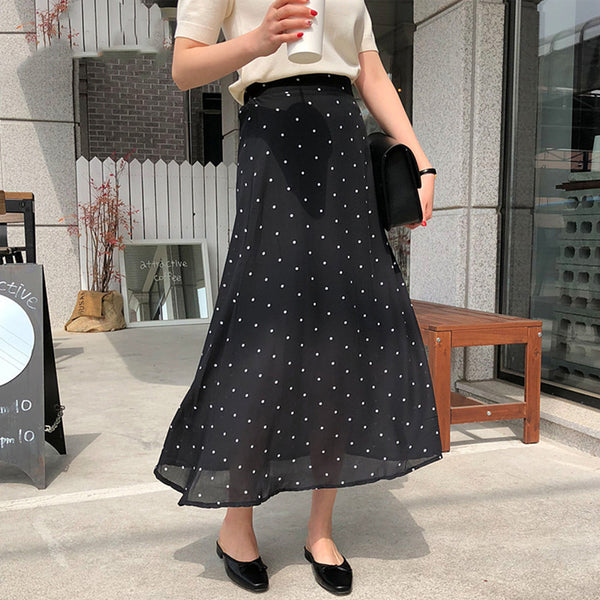 Hong Kong Style Student Bodycon Midi Skirt